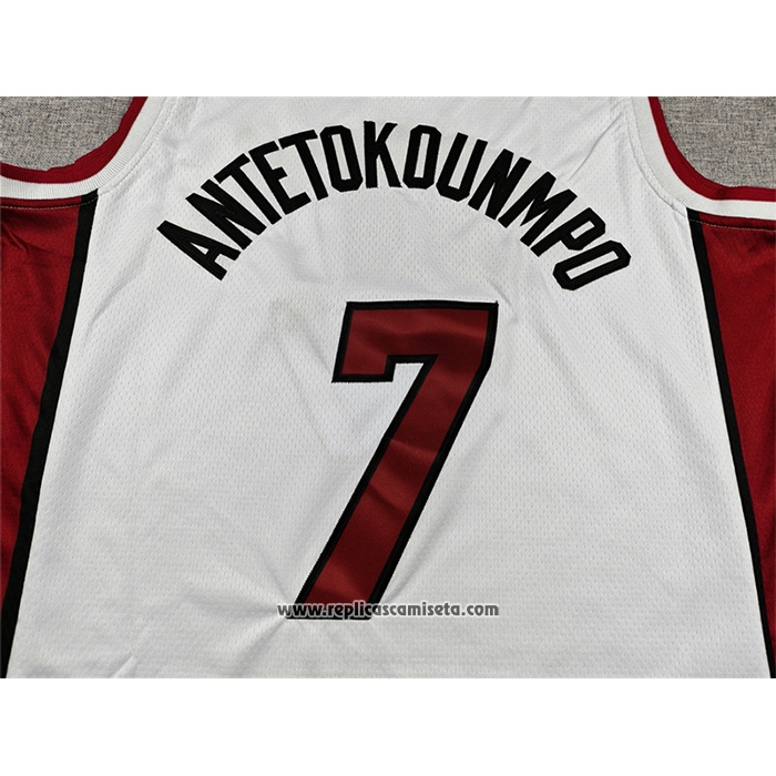 Camiseta Miami Heat Giannis Antetokounmpo NO 7 Association Blanco
